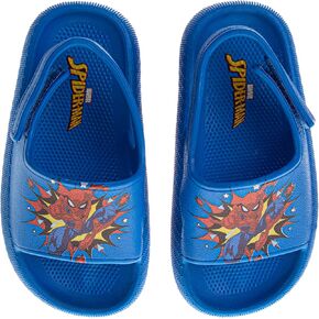 Josmo Kids Slides Open Toe Sandal - Spiderman Paw Patrol Cars - Poys Sandals Slide Slide (الأحجام: 5-10 طفل صغير)