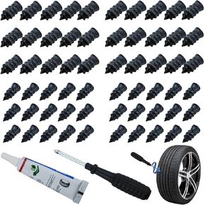 60 pcs الإطارات إصلاح الأظافر المطاط ، إصلاح الإطارات الإطارات الإطارات الإطارات مسامير المطاط أداة سريعة الخدمة إصلاح إطارات الإطارات