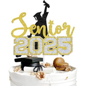 Congrats Engineer 2025 Cake Topper, Future Engineer/Congrat Grad, Class of 2025 Graduation Party Decoration Supplies, Black and Gold Glitter in Kuwait