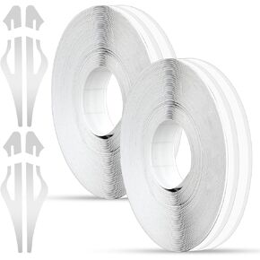 cobee 2 Rolls Car Pinstriping Tape, 980cm Automotive Pinstriping Tape Car Trim Stripe Tape DIY Stickers, Car Tape for Musical Instrument Motorcycle Auto Car(White)