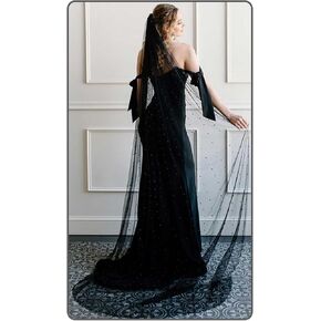 Wedding Veil, 1 Tier Pearl Veil Tulle with Metal Comb, Elbow/Fingertip/Waltz/Chapel/Cathedral Length Bridal Veil