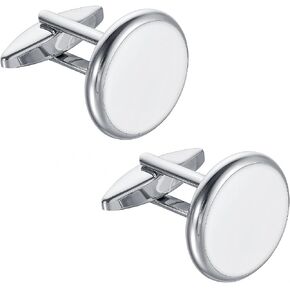White Cufflinks for Men Men's Cuff Links Initial Mens Cufflinks Tuxedo Shirt Studs