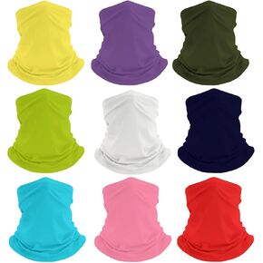Balaclava 9 Pack Neck Gaiters Bandana Shiesty Mask Magic Scarf Headwear Tube UV Face Mask Headbands for women