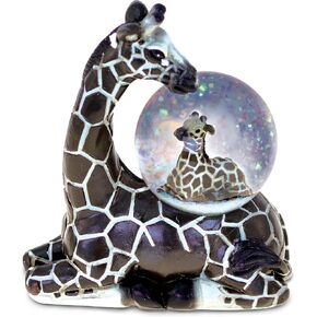COTA Global Giraffe Snow Globe Decor - Beautiful Snow Globe Decorations with Giraffe Figurine, Collectible Snow Globes Perfect Giraffe Decor for Home, Office Space, Figurine Shelf, or Desk - 45mm