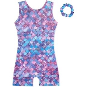 HOZIY Gymnastics Leotards for Girls with Shorts Biketards Dance Tumbling Outfits Matching Scrunchies 1-10 Years Old in Kuwait