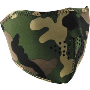 Zanheadgear® Half Mask Neoprene Woodland Camo