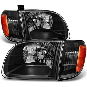 Akkon - لـ [Black] 2000 2001 2002 2003 2004 Toyota Tundra العادية | الوصول إلى مصابيح الكابينة مع زوج الأضواء الزاوية
