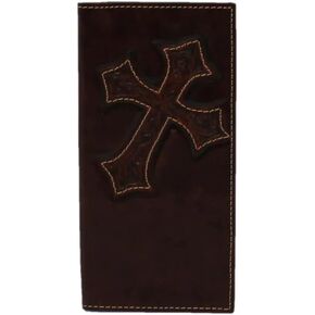 Ariat Boy's Diagonal Cross Rodeo Brown Wallet A3551402