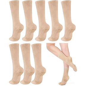 4 Pairs Dance Non Slip Socks with Spin Spot Ankle Compression Socks Ballet Dance Stockings for Women Girls Dancer
