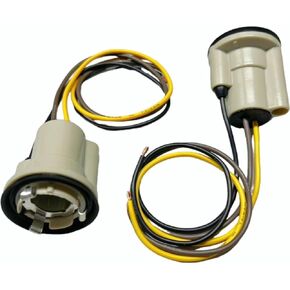 2PCs Socket for Tail Light & Brake Turn Signal 3 wire for 1969 1670 1971 1972 1973 1974 1975 1976 1977 1978 1979 1980 1971 1982 GM Chevy Suburban Blazer Luv Sedan K20 use1157 Bulb