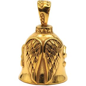 Angel Wing Knight Bell Letters USA دراجات نارية ركوب الدراجات بيل - لا تقود أبدًا أسرع مما يمكن أن يطيره ملاكك (أسود)