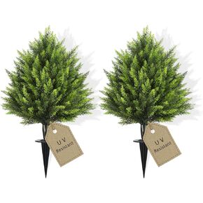 Hmasyo 3ft 3ft أشجار Topiary Trees Topiary الاصطناعية من 2 ، واقعية من أشجار السرو المزيفة من أشجار الصنوبر النباتية مع مقاومة للأشعة فوق البنفسجية للمنزل الداخلي الشرفة الأمامية الباب الأمامي مكاتب المكاتب