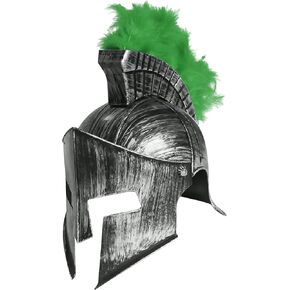 Nicky Bigs Novelties - Adult Gladiator Helmet Spartan Costume Medieval Greek Athena Helmet with Folding Face Mask