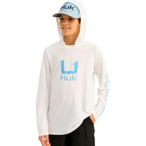 Huk - Hoodie Icon Kid ، قميص صيد مع حماية من أشعة الشمس للأطفال