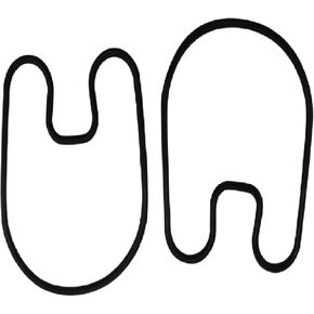 41802 Rubber Seal for Mercruiser Stern Drive Model 3.0L 4.3L 4.5L 5.0L 5.7L 6.2L 8.2L MR R Alpha One Blackhawk and Bravo Exhaust Pipe Tube Seals 8M0068607 2 Pieces
