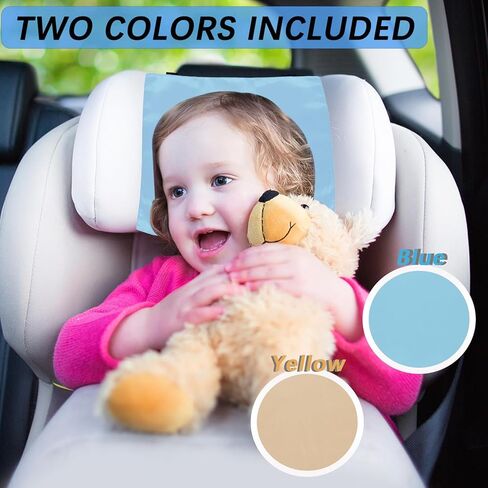 2 PCS Satin Car Seat Headrest Cover for Babies, Soft Silk Feeling Headrest Cover for Hair Protection, Satin Baby Car Seat Hair Protector (Black+Grey) in Saudi Arabia