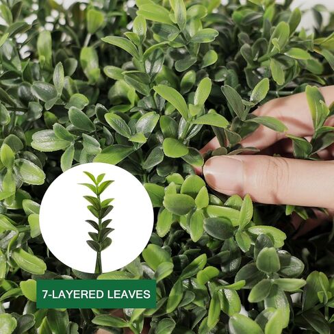 26 Inch Artificial Topiary Boxwood Ball Trees Outdoor – Set of 2 UV Resistant Faux Boxwood Topiary, Fake Potted Shrubs Evergreen for Front Door Porch Patio Balcony Home Decoration in Saudi Arabia