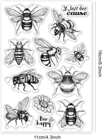 GLOBLELAND Mayfly Insect Clear Stamps Mayfly Insect Decorative Clear Stamps Silicone Stamps for Card Making and Photo Album Decor Decoration and DIY Scrapbooking in Kuwait