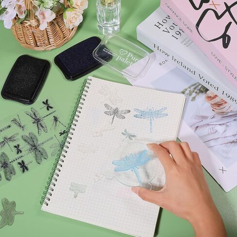 Globleland Mayfly Clear Clear Stamps Mayfly الحشرات الزخرفية ختم ختم سيليكون لصنع البطاقات وديكور ألبوم الألبوم ديكور و DIY Scrapbooking in Kuwait
