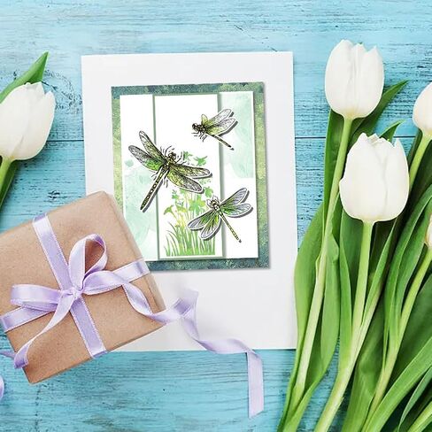 Globleland Mayfly Clear Clear Stamps Mayfly الحشرات الزخرفية ختم ختم سيليكون لصنع البطاقات وديكور ألبوم الألبوم ديكور و DIY Scrapbooking in Kuwait