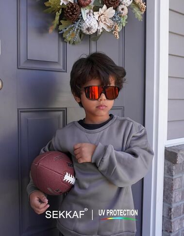 Kids Polarized Sunglasses for Boys Girls Sports Sunglasses UV Protection Lightweight Frame Shades Age 3-12 in Saudi Arabia