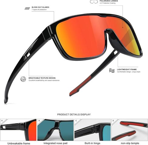 Kids Polarized Sunglasses for Boys Girls Sports Sunglasses UV Protection Lightweight Frame Shades Age 3-12 in Saudi Arabia