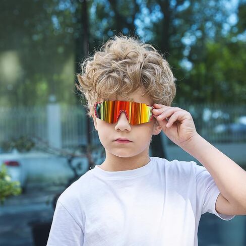 Kids Polarized Sunglasses for Boys Girls Sports Sunglasses UV Protection Lightweight Frame Shades Age 3-12 in Saudi Arabia