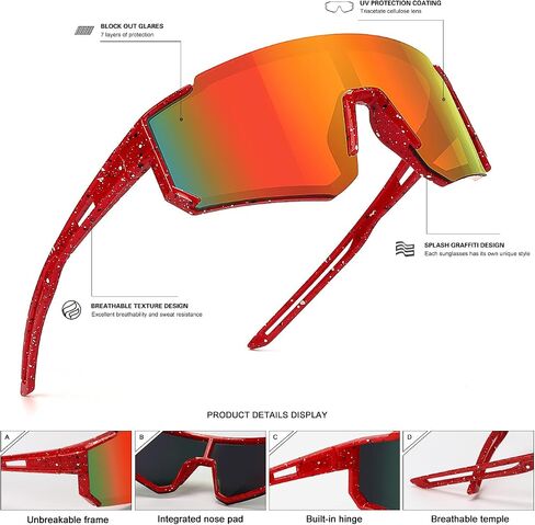 Kids Polarized Sunglasses for Boys Girls Sports Sunglasses UV Protection Lightweight Frame Shades Age 3-12 in Saudi Arabia