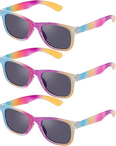 obmwang 3 Pack Kids Sunglasses Girls Princess Glitter Sunglasses for Toddler Girls Cute Glasses UV 400 Protection in Saudi Arabia