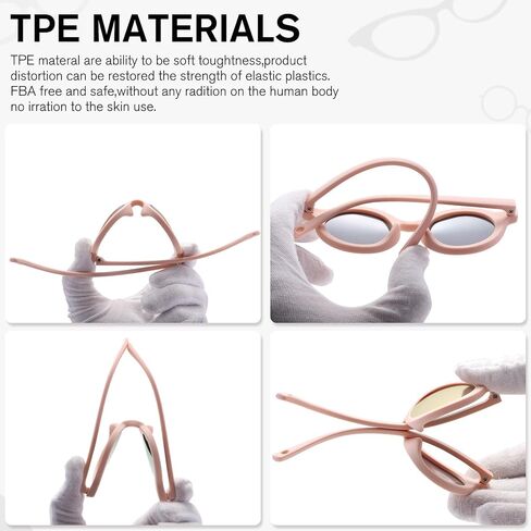 Hycredi Bendable Round Baby Polarized Sunglasses Flexible with Strap for Newborn Infant Toddlers Age 0-24 Months in Saudi Arabia
