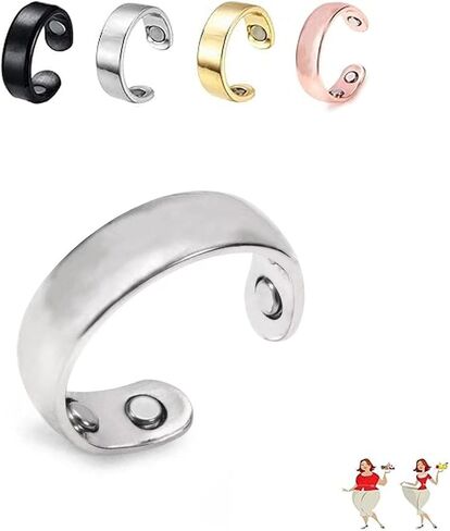 Auvulis Migraine Ring，Stainless Steel Adjustable Calmi Rings Lymphatic Vitality Magneti Rings for Women Men Anti Snoring Ring Migraine Relief Jewelry in Kuwait