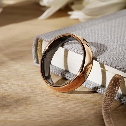 The Ridge Tungsten Rings For Men - Mens Wedding Band - Strong, Durable and Scratch-Resistant Rounded 6mm Ring With Silicone Band in Kuwait