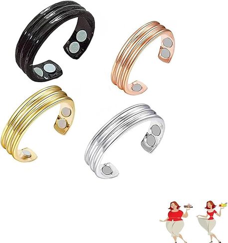 Auvulis Migraine Ring，Stainless Steel Adjustable Calmi Rings Lymphatic Vitality Magneti Rings for Women Men Anti Snoring Ring Migraine Relief Jewelry in Kuwait