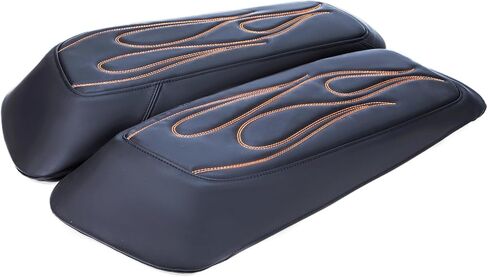 TDZ 2014-2023 Hard Saddlebag Lid Bra/Covers fits for Harley Davidson Touring Road Glide FLTRX Electra Glide FLHT Road King FLHR Street Glide FLHX and Tri Glide (Black stitching) in Saudi Arabia