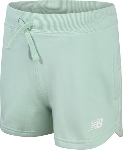 New Balance Girls Shorts - Pull On Athletic Fleece Running Shorts with Pockets and Elastic Waistband (Sizes: 7-12) in Saudi Arabia