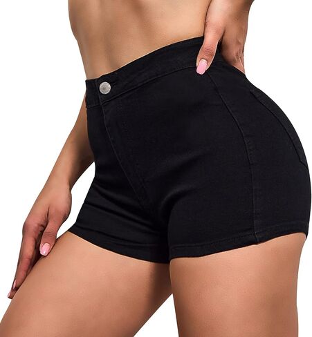 VIPONES Jeans Shorts Womens High Waisted Stretchy Sexy Butt-Lifting Hot Denim Shorts in Saudi Arabia