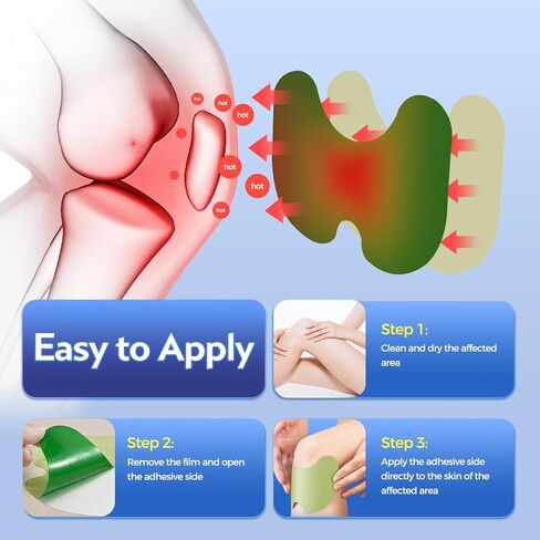 Knee Patches,Knee Relief Patch,36 Count——Bone on Bone Natural Knee Patches for Relief, Lasting Heat for 8 Hours, for Knees, Back, Neck, Shoulder in Saudi Arabia