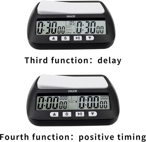 VINJOE Chess Clock Digital Chess Timer Professional for Board Games,Portable Digital Chess Clock & Game Timer with Basic,Bonus,Delay and Positive Time Features Best Gifts for Christmas (Pink) in Kuwait