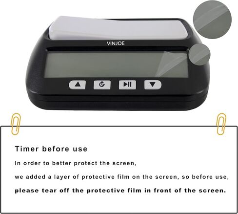 Vinjoe Chess Clock Digital Timer Timer Professional لألعاب الطاولة ، وموقت لعبة الشطرنج الرقمية المحمولة مع ميزات أساسية ومكافأة وتأخير ووقت إيجابي أفضل الهدايا لعيد الميلاد (الوردي) in Kuwait