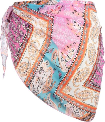 Zaful Boho Beach Covers ups for Women Sarong Coverups sheer bikini chiffon لفان تنانير لملابس السباحة in Kuwait