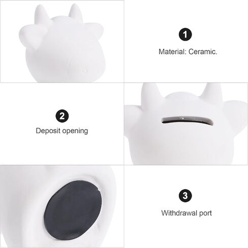 Paint Your Own Animal Money Box Kids Paint Set DIY Painting Animal Cow Zodiac Ox Piggy Bank Ceramic Animal Figurines Sculpture Birthday for Girls Boys in Saudi Arabia