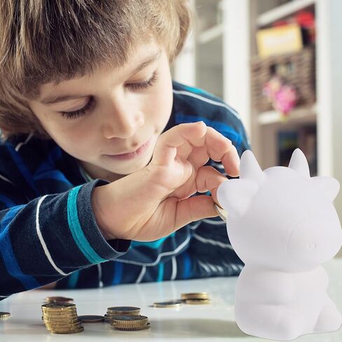 Paint Your Own Animal Money Box Kids Paint Set DIY Painting Animal Cow Zodiac Ox Piggy Bank Ceramic Animal Figurines Sculpture Birthday for Girls Boys in Saudi Arabia
