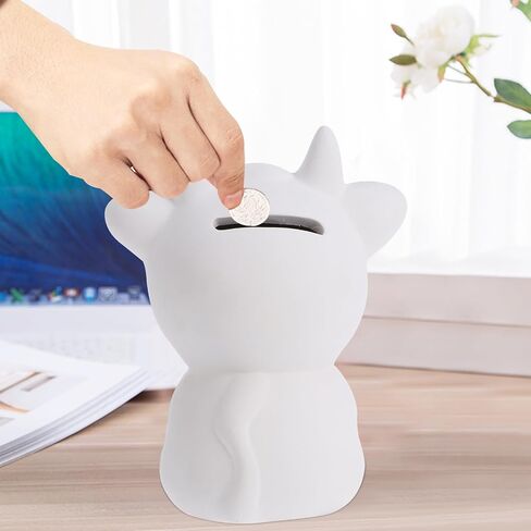 Paint Your Own Animal Money Box Kids Paint Set DIY Painting Animal Cow Zodiac Ox Piggy Bank Ceramic Animal Figurines Sculpture Birthday for Girls Boys in Saudi Arabia