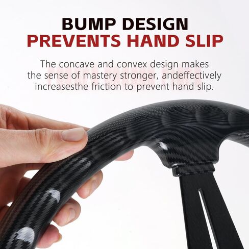 RASTP Walnut Wood Grain Trim Racing Steering Wheel, 13.8''/350MM 6 Bolts Steering Wheel in Kuwait