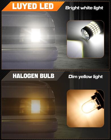 Luyed 7443 LED Bulb 1200 Lumens مشرق للغاية 7440 7441 7444 مصابيح LED مع جهاز عرض لأضواء فرامل الذيل العكسي ، وزينة وايت ، حزمة 2 in Kuwait