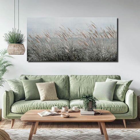 GAIDUOMAI Seascape Wall Decor Modern Artwork Office Sea Bird Painting Sandbeach Canvas Wall Prints 24x48 Inch Bedroom Decorations Ready to Hang in Saudi Arabia