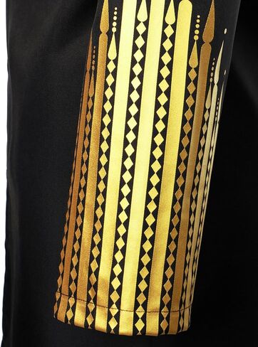ZEROYAA Men's Traditional Suit Long Sleeve Button up African Dashiki Shirt and Pants Ethnic 2 Piece Outfit in Saudi Arabia