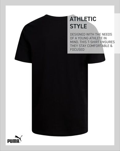 Puma Boys Shirt - Cotton Crewneck Short Sleeve Tirt Term for Boys with Logo (الأحجام: 8-20) in Saudi Arabia