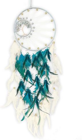 Blue Dream Catchers Luminous Dream Catcher for Boys Girls Kids Bedroom Handmade Nature Feather Decor Wall Hanging in Kuwait