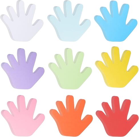 144 Pieces Hand Cutouts Paper Hand Shape Cut-Outs Assorted Color Handprint Shape Cutouts Blank Creative Paper Cutouts for Kids DIY Craft Art Project Home School Classroom Decorations in Kuwait
